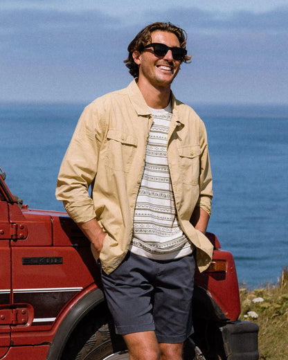 Acreage Organic Cotton LS Shirt - Warm Beige - Lifestyle