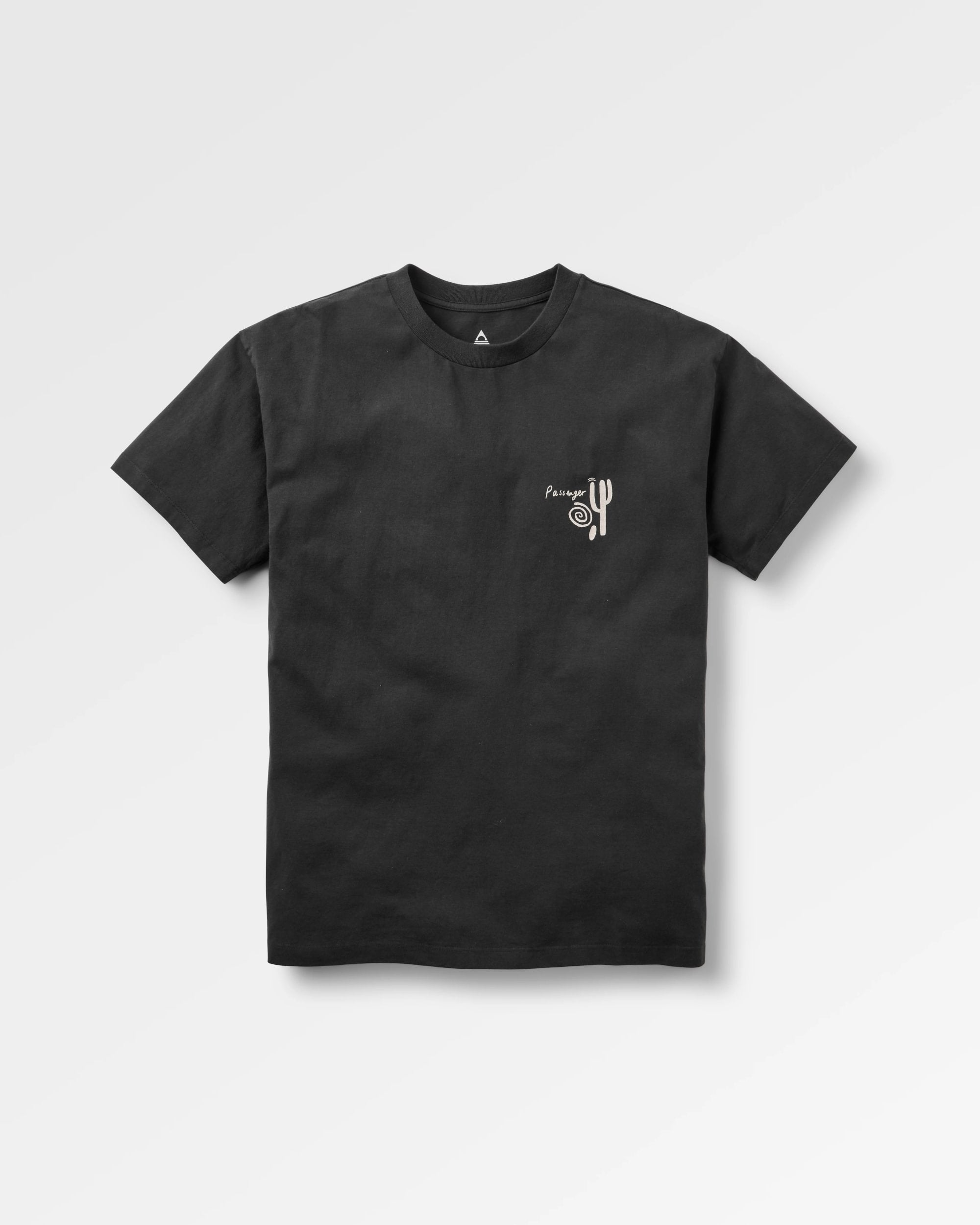 Mens Roam Further T-shirt - Black - Flatlay