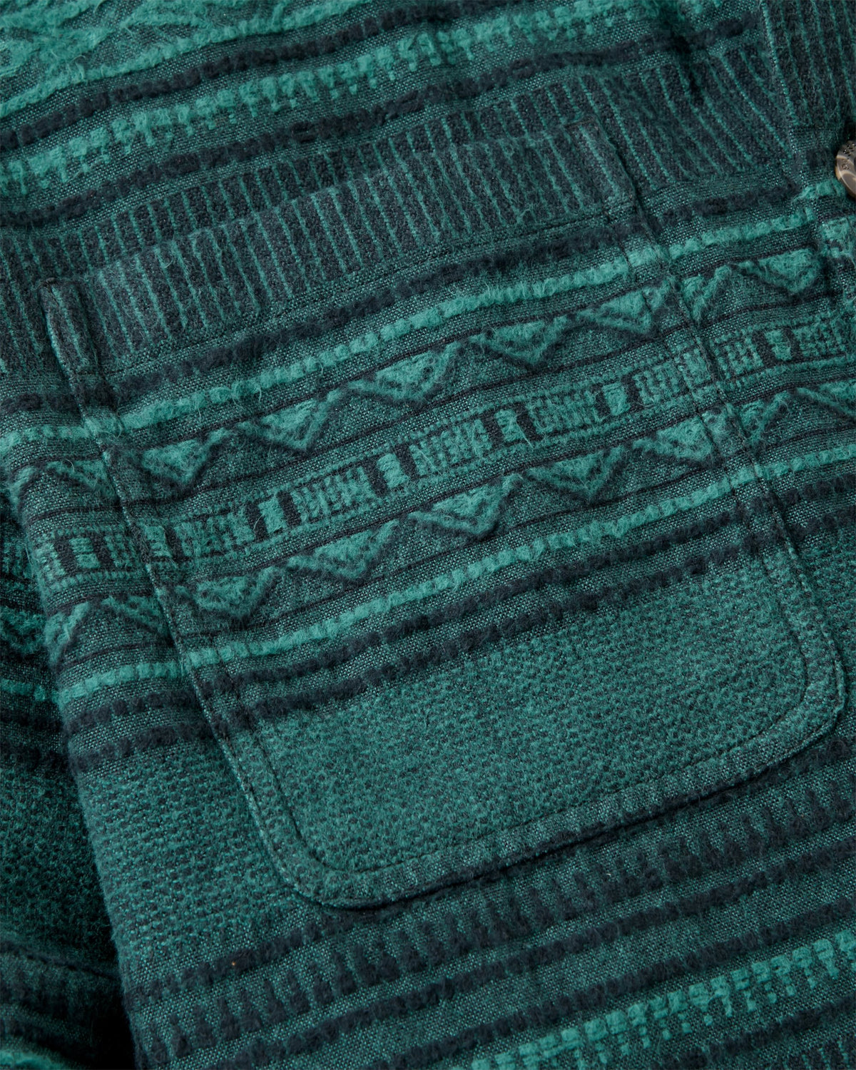Backcountry Flannel Stripe Shirt - Deep Ocean Jacquard - Flatlay