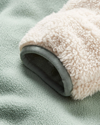 Nestling Sherpa Hooded Fleece - Vintage White - Flatlay