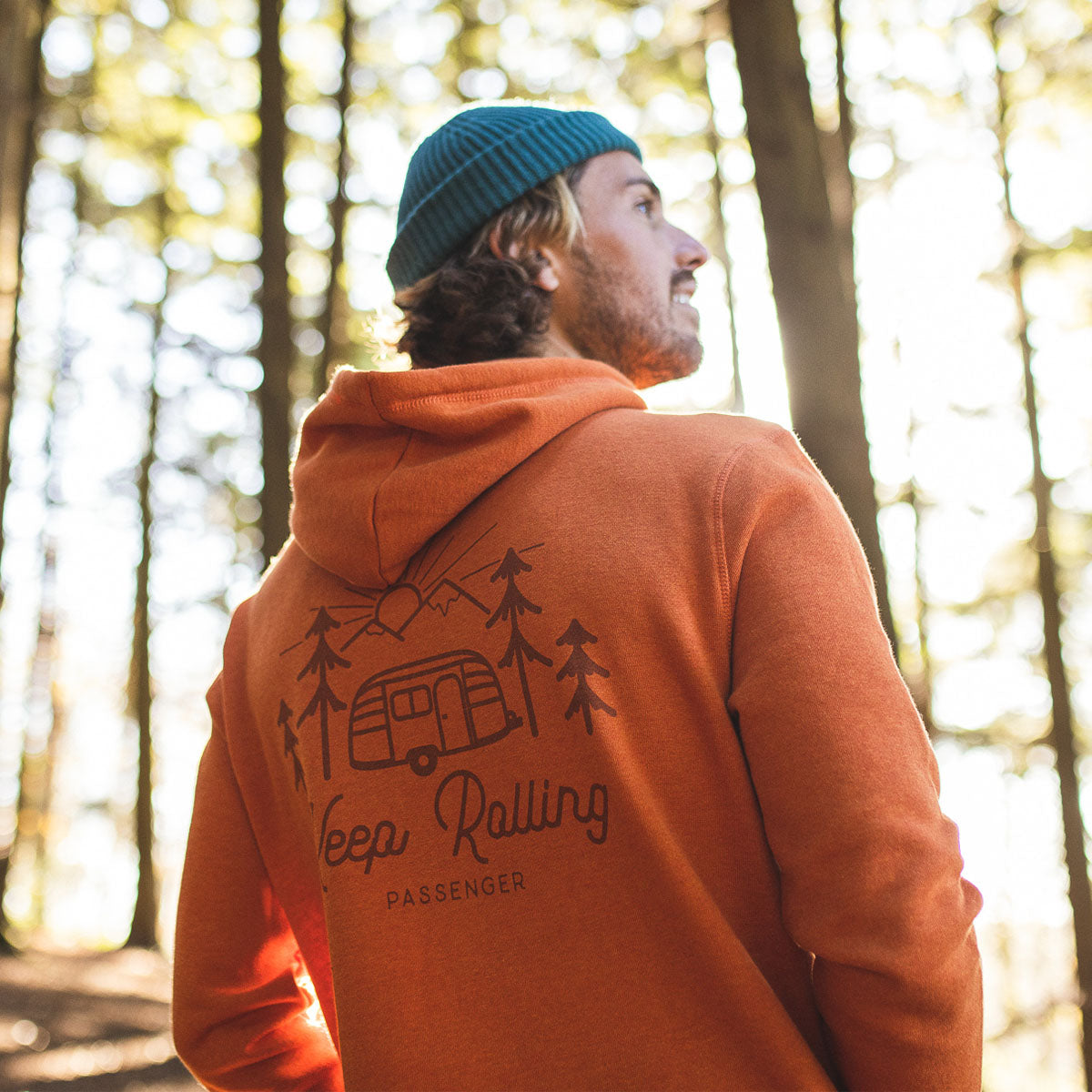 Keep Rolling Recycled Hoodie - Picante Marl