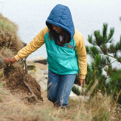 Ocean Recycled Insulated 1/2 Zip Jacket - Blue Turquoise