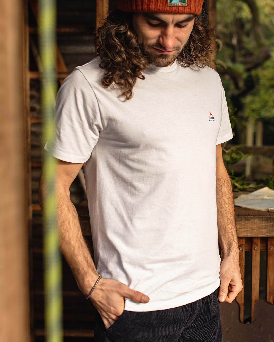 Male_Classic Logo Recycled Cotton T-Shirt - White