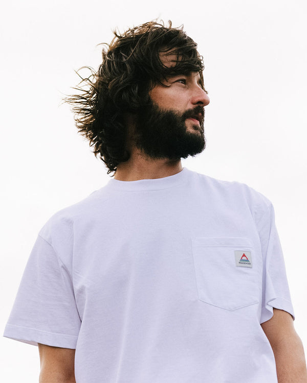 Heritage Recycled Cotton Pocket T-Shirt - White