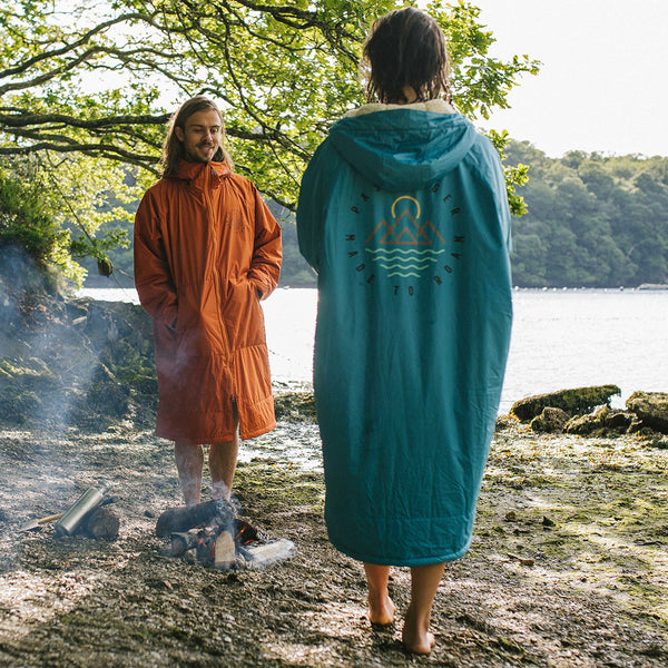 Male_Escapism Sherpa Lined Changing Robe - Larkspur Blue
