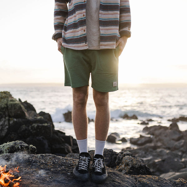 Sacramento Hemp Jog Short - Dark Ivy