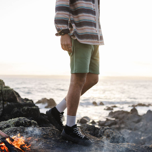Sacramento Hemp Jog Short - Dark Ivy