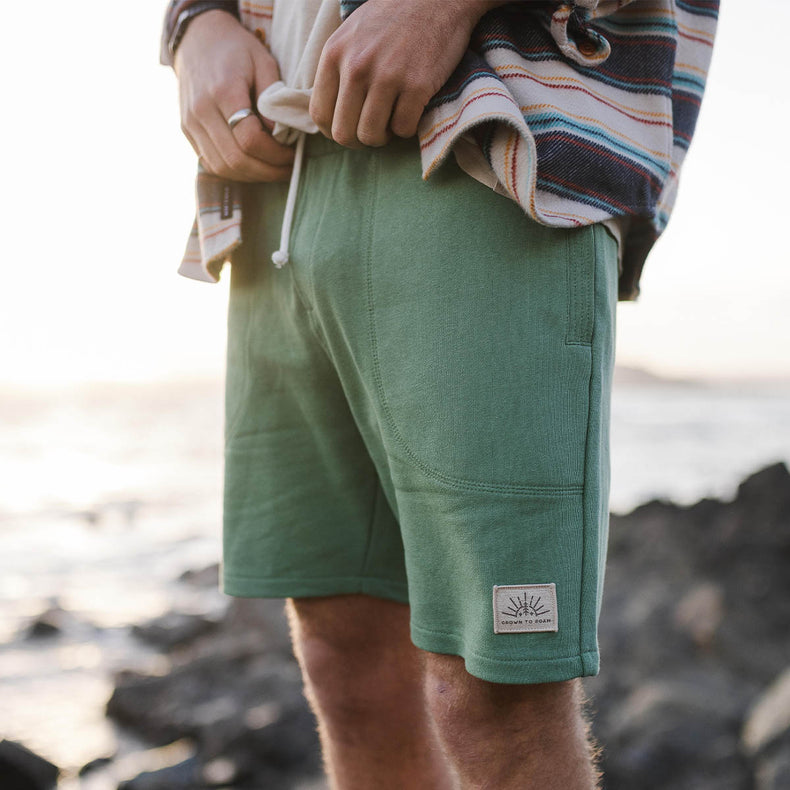 Sacramento Hemp Jog Short - Dark Ivy