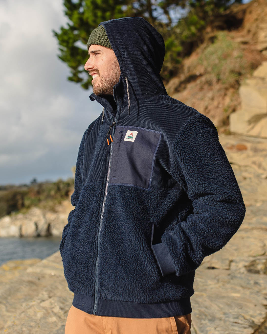 Adventure Recycled Sherpa Full Zip Fleece - Deep Navy