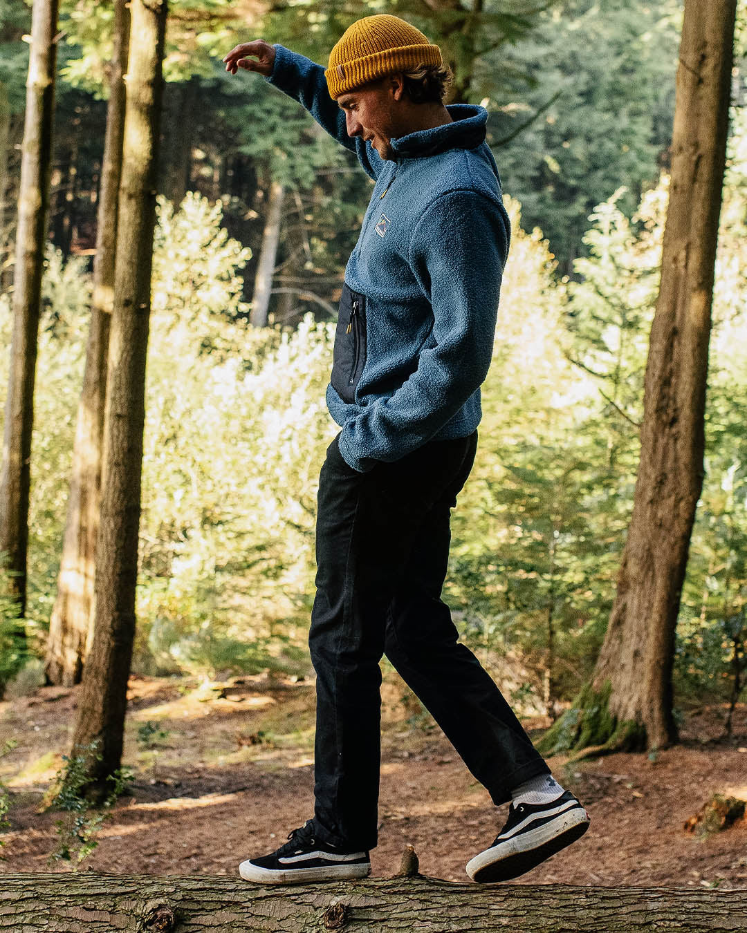 Oceanside Recycled Sherpa 1/2 Zip Fleece - Blue Steel