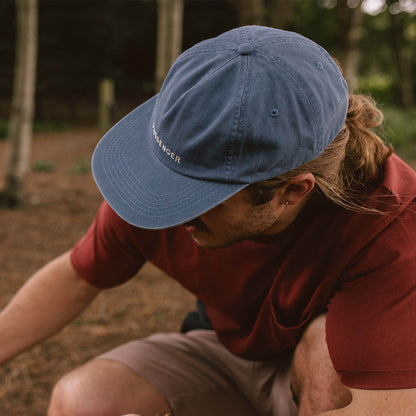 Male_Byron Recycled Cotton 5 Panel Cap - Stone Blue