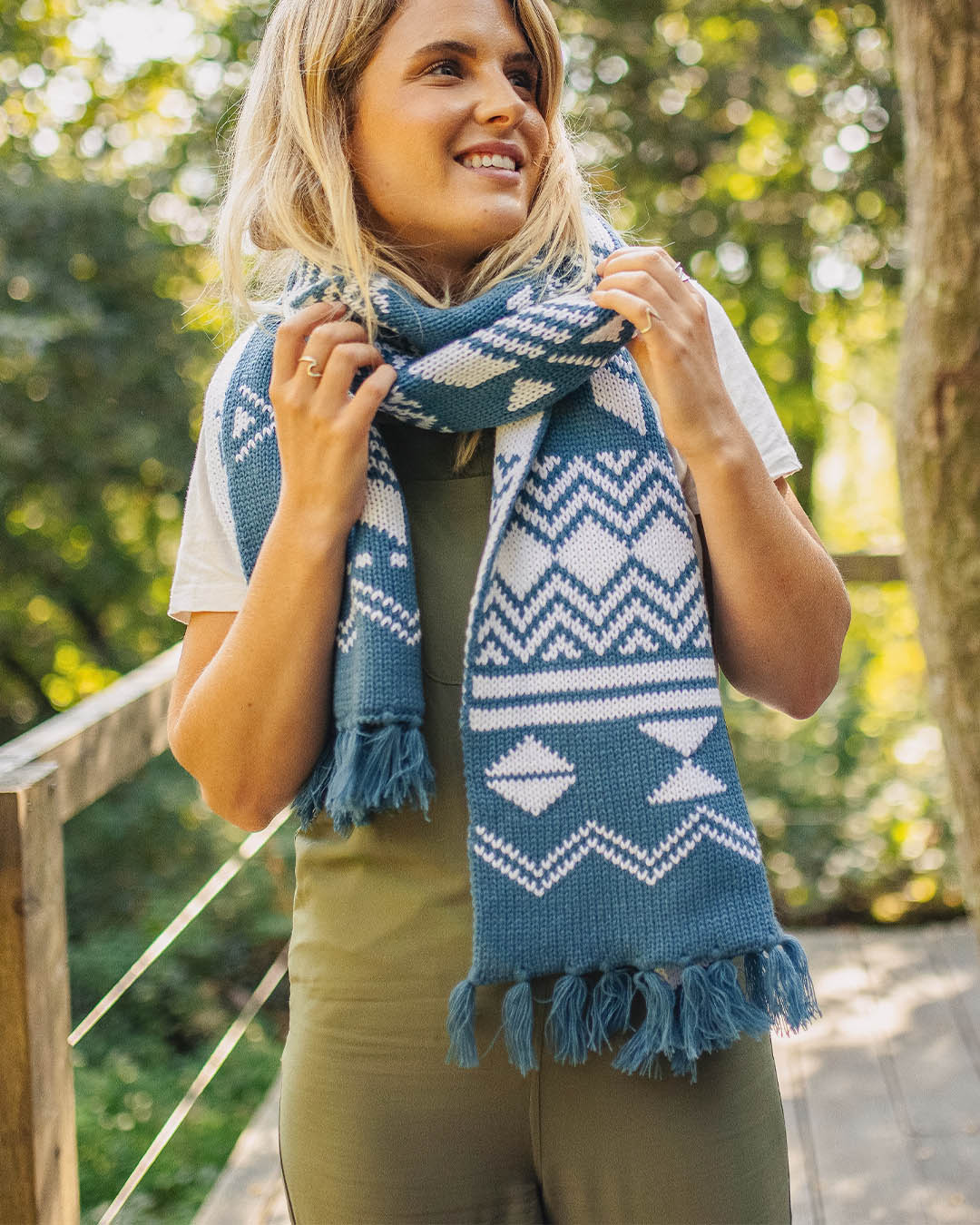 West Coast Recycled Acrylic Scarf - Blue Steel – Passenger