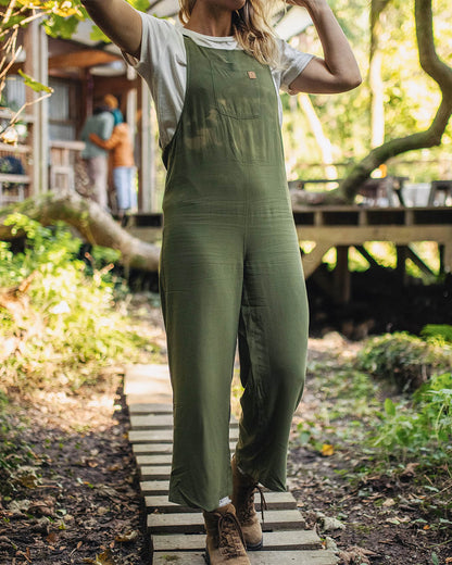 Lazy Day Dungarees - Khaki