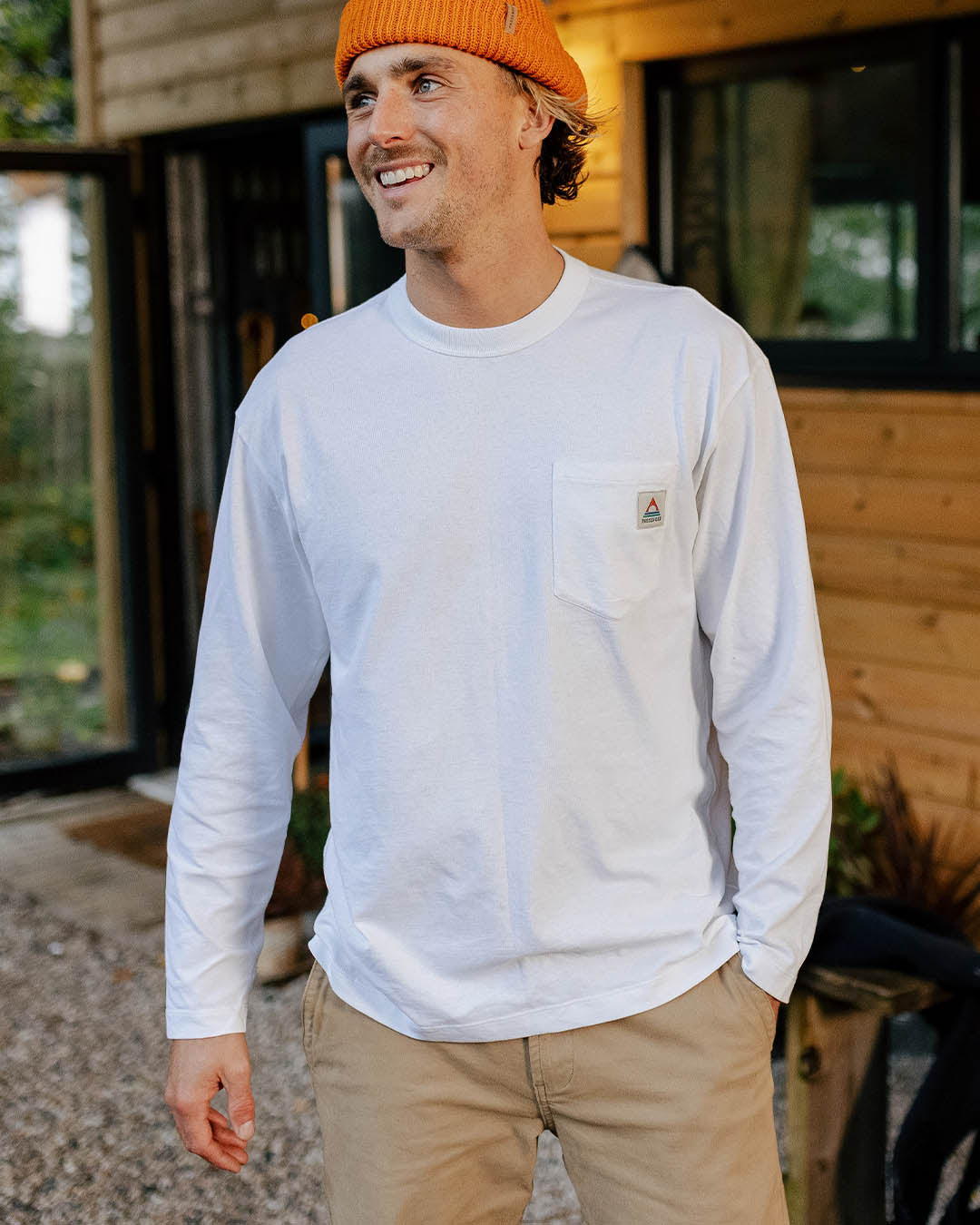 Heritage Recycled Cotton Ls T-Shirt - White