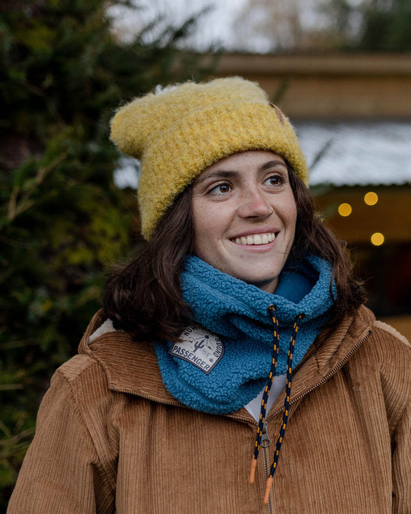 Womens_Mulled Recycled Sherpa Fleece Snood - Blue Steel