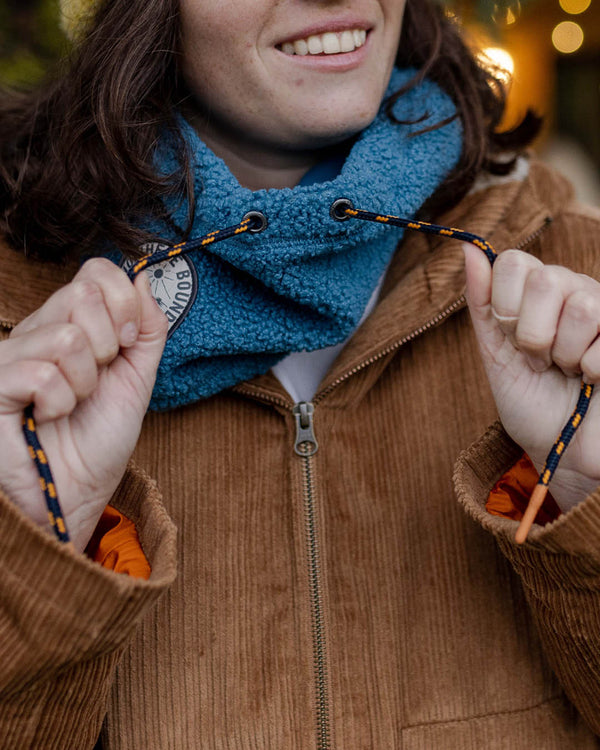 Womens_Mulled Recycled Sherpa Fleece Snood - Blue Steel