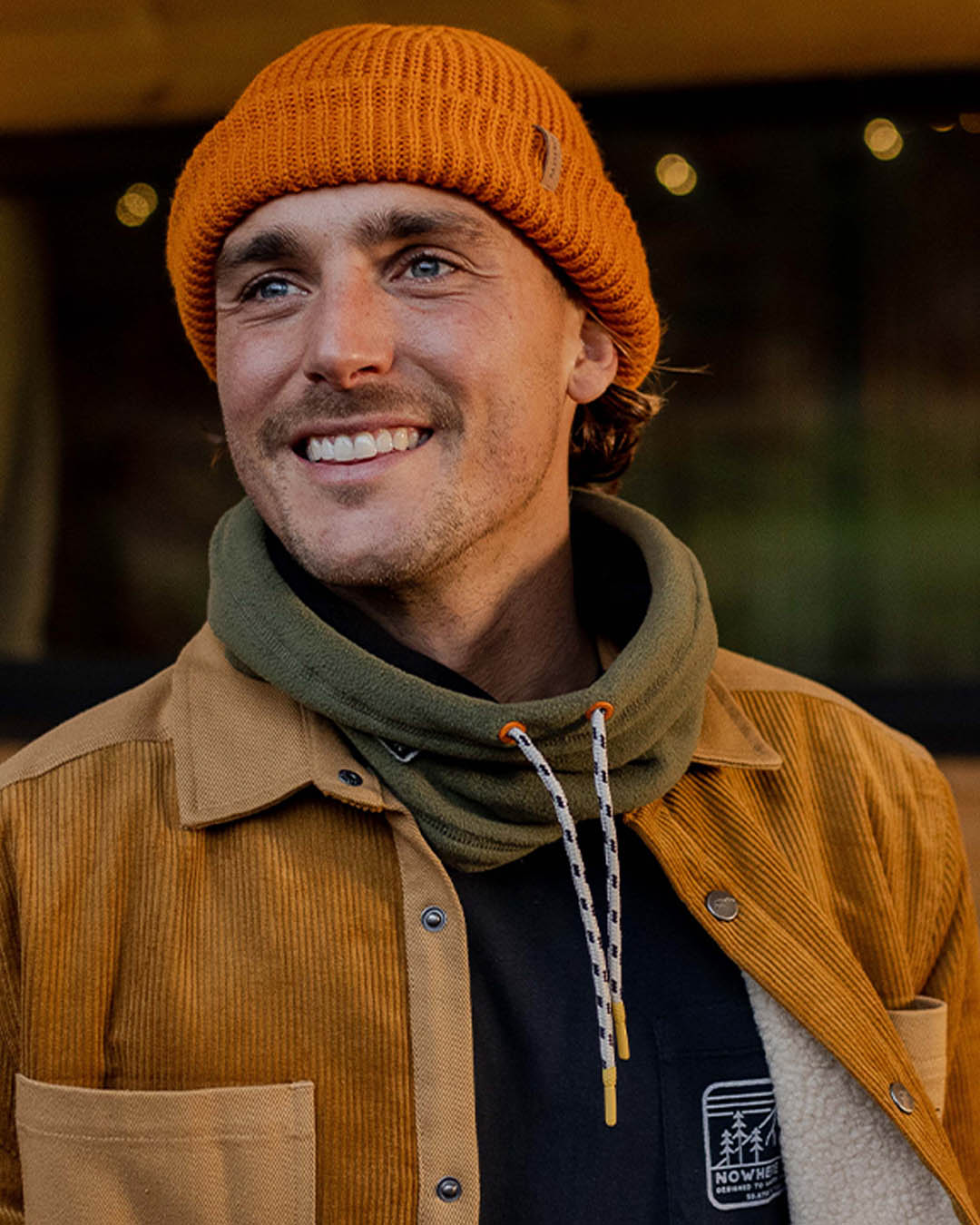 Male_Tor Recycled Polar Fleece Snood - Khaki