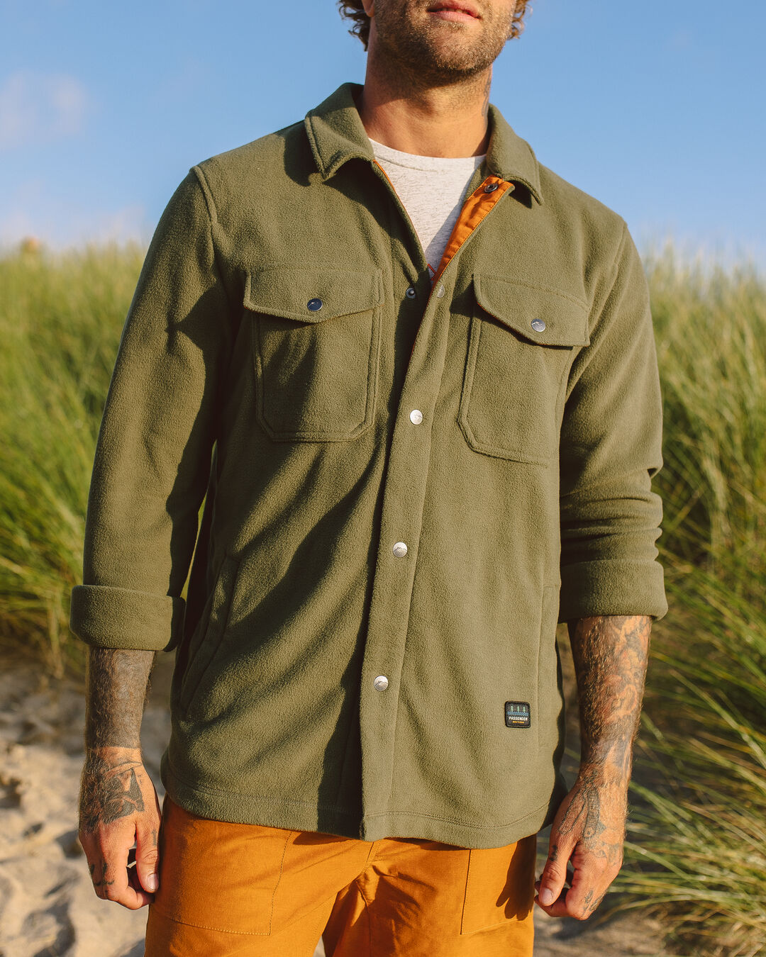 Maple Polar Fleece Shirt - Khaki