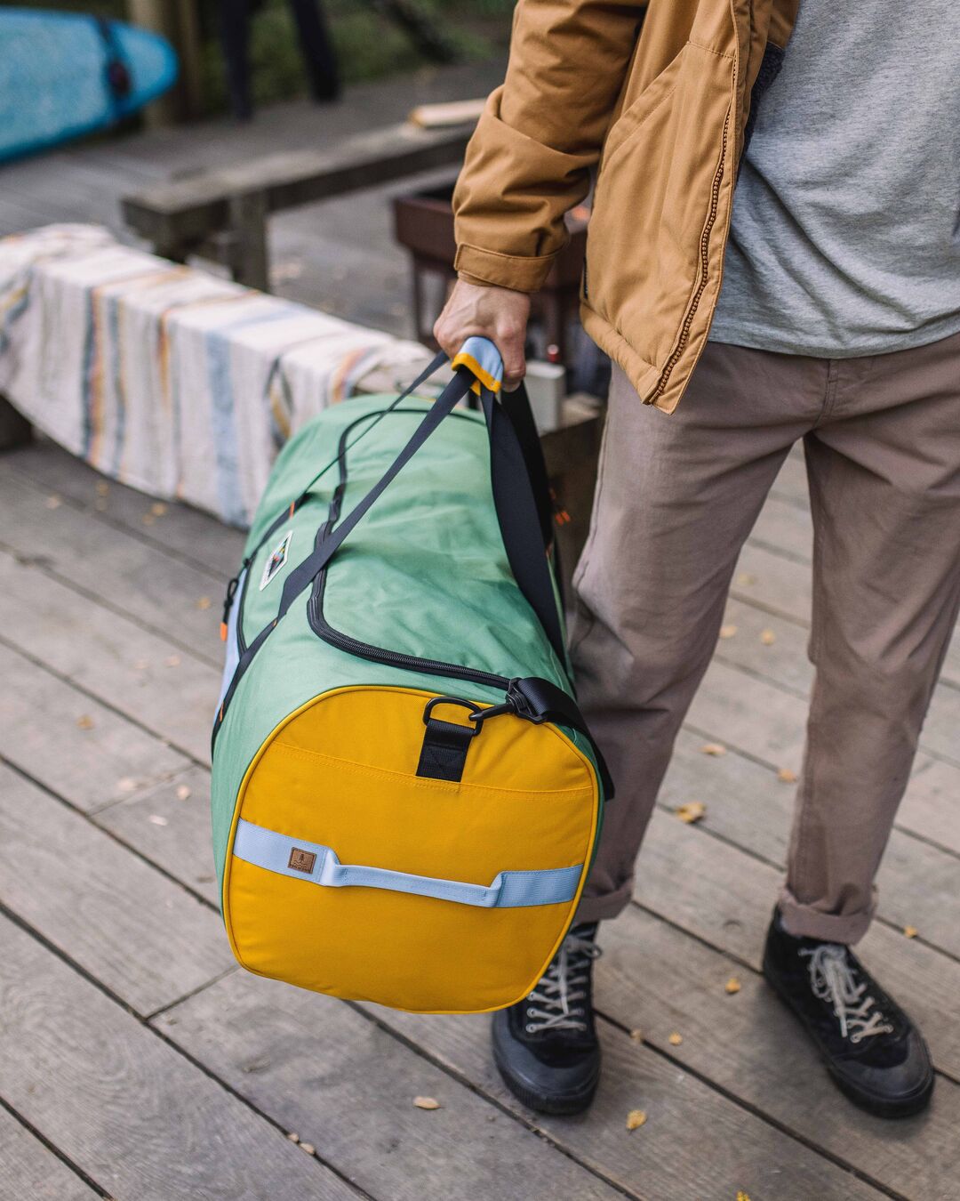 Weekender 58L Recycled Duffle Bag - Laurel Green