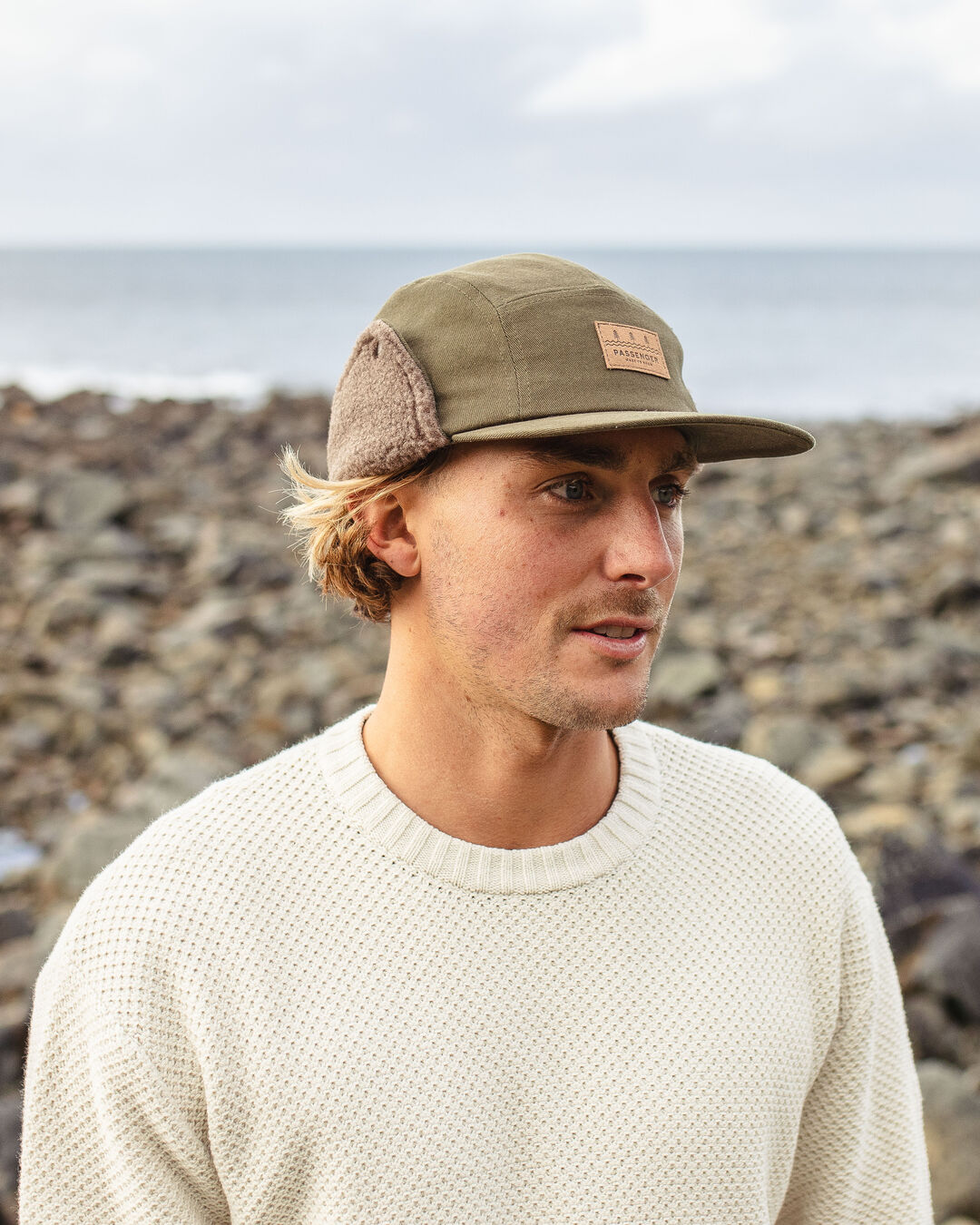 Male_Daytime Recycled Cotton Sherpa Lined Hat - Khaki