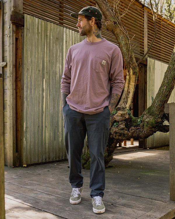 Heritage Recycled Cotton LS T-Shirt - Grape