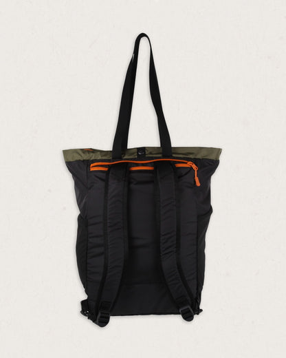 Stow Tote Backpack - True Black/ Khaki