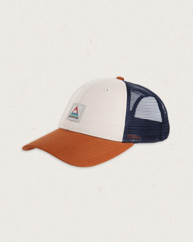 Harbour Mesh And Snapback Cap - Glazed Ginger Tricolour
